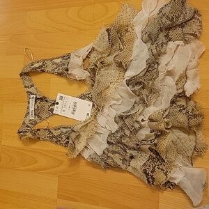 Zara top in Snake print
